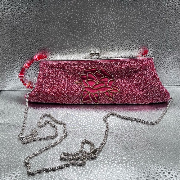 New Vintage style beaded clutch bag - Picture 5 of 5